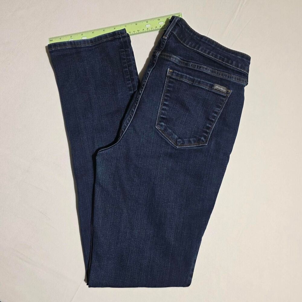 Eddie Bauer Slightly Curvy Straight Leg Jeans Women's Dark Wash EB1292201 Sz 12